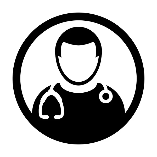 Dokter icon-platte kleur arts — Stockvector