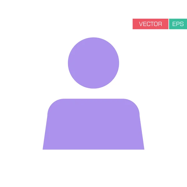 Ícone de usuário - Perfil de pessoa de cor plana Avatar humano — Vetor de Stock
