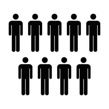 İnsanlar Icon - nüfus, takım, grup, kalabalık, toplum, topluluk kutsal kişilerin resmi içinde vektör çizim