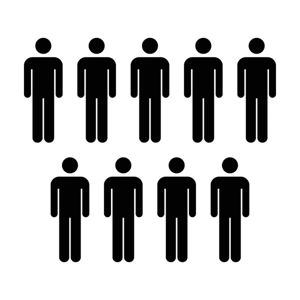 Icône Personnes - Population, Équipe, Groupe, Foule, Société, Icône communautaire dans l'illustration vectorielle — Image vectorielle