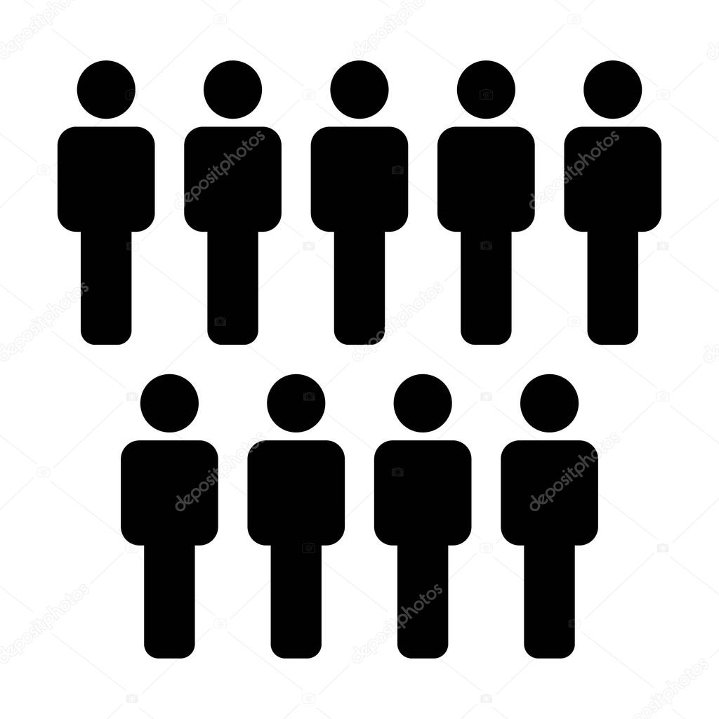 Menschen-Symbol - Team, Gruppe, Bevölkerung, Masse, Gesellschaft,  Gemeinschaft-Symbol in Vektorillustration Stock-Vektorbild von  ©tuktukdesign 112736350, image size:1024x1024