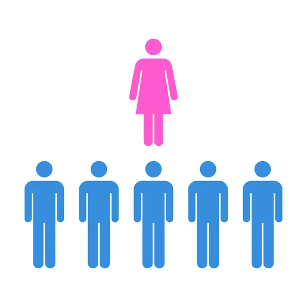 Ícone de pessoas - Homens, Mulheres, População, Equipe, Grupo, Ícone de multidão na ilustração Vector . — Vetor de Stock