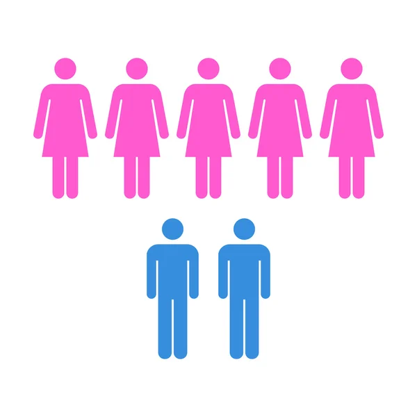 People Icon - Men, Women, Population, Team, Group, Crowd Icon in Vector illustration. — Stock Vector