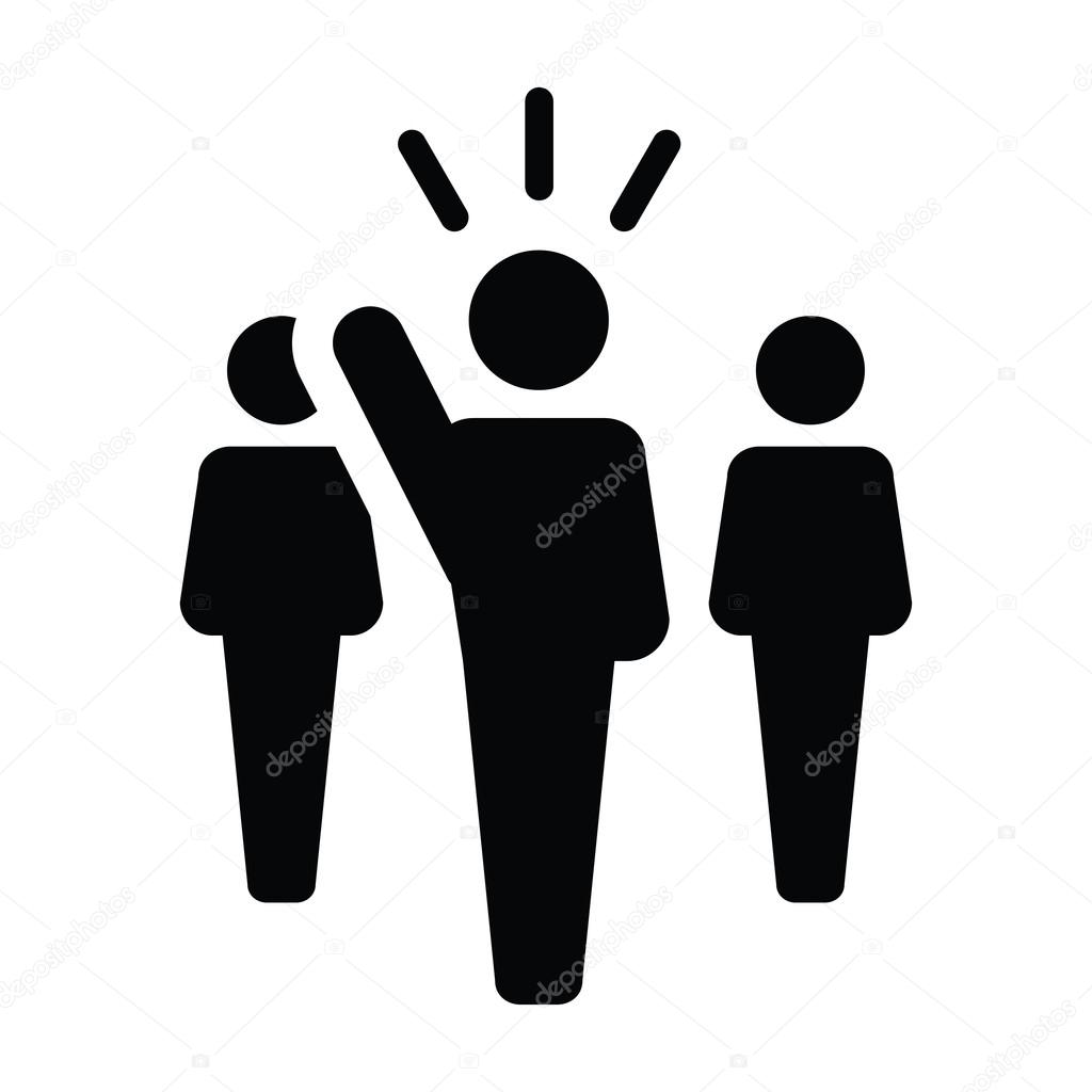 Leader Icon - Leadership, Boss, Politician, Management, Lead Icon in Glyph  Vector illustration. Stock Vector by ©tuktukdesign 112858350