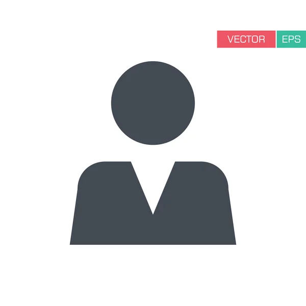Ícone de usuário - Homem, Perfil, Empresário, Gerente, Cliente, Ícone de usuário do cliente em ilustração de vetor de cor plana . —  Vetores de Stock