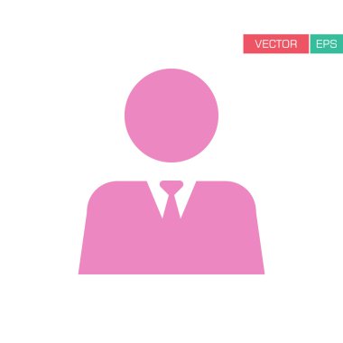 Kullanıcı simgesi - adam, profil, işadamı, Yöneticisi, müşteri, istemci kullanıcı simgesinde düz renk vektör çizim.