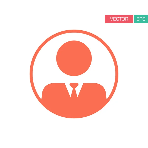 Icono de usuario - Hombre, Perfil, Empresario, Gerente, Cliente, Icono de cliente en color plano redondeado Glifo Vector ilustración . — Vector de stock