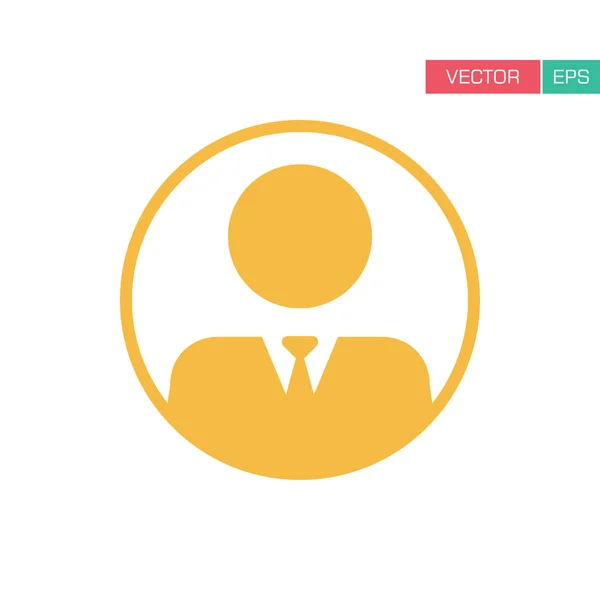 Icono de usuario - Hombre, Perfil, Empresario, Gerente, Cliente, Icono de cliente en color plano redondeado Glifo Vector ilustración . — Vector de stock