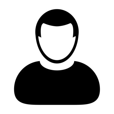 Kullanıcı simgesi - profil, adam, işadamı, Yöneticisi, müşteri, istemci kullanıcı simgesinde glif vektör çizim