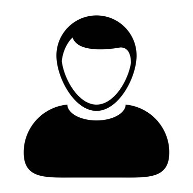 Kullanıcı simgesi - profil, adam, işadamı, Yöneticisi, müşteri, istemci kullanıcı simgesinde glif vektör çizim