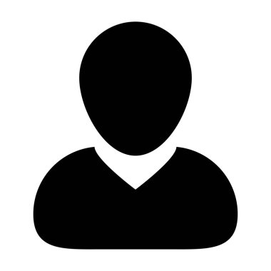 Kullanıcı simgesi - profil, adam, işadamı, Yöneticisi, müşteri, istemci kullanıcı simgesinde glif vektör çizim
