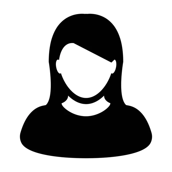 User Icon - Woman, Profile, Person, People Icon in Glyph Vector Illustration. — Stock Vector