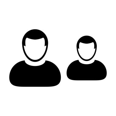 Kullanıcı simgesi - grup, takım, lider, Yöneticisi, iş, glif vektör çizim simgesinde yönetimi