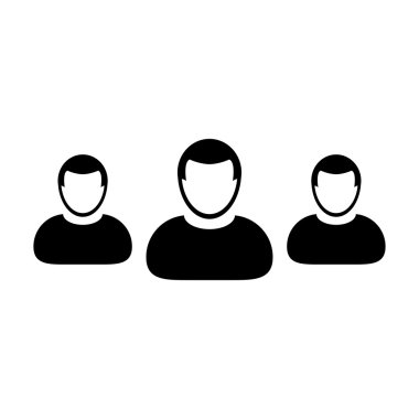 Kullanıcı simgesi - grup, takım, lider, Yöneticisi, iş, glif vektör çizim simgesinde yönetimi