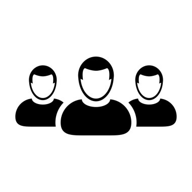 Kullanıcı simgesi - grup, takım, lider, Yöneticisi, iş, glif vektör çizim simgesinde yönetimi