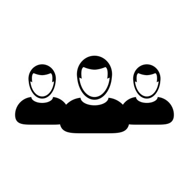 Kullanıcı simgesi - grup, takım, lider, Yöneticisi, iş, glif vektör çizim simgesinde yönetimi