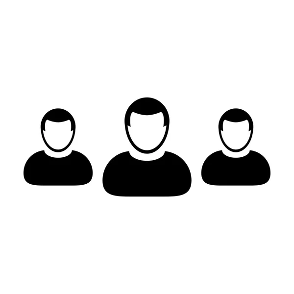 Pictogram van de gebruiker - groep, Team, leider, Manager, Business, Management pictogram in Glyph vectorillustratie — Stockvector