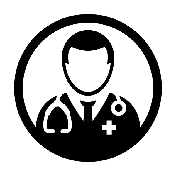 Врач-икона - врач, врач, здравоохранение, икона MD в иллюстрации Glyph Вектор — стоковый вектор
