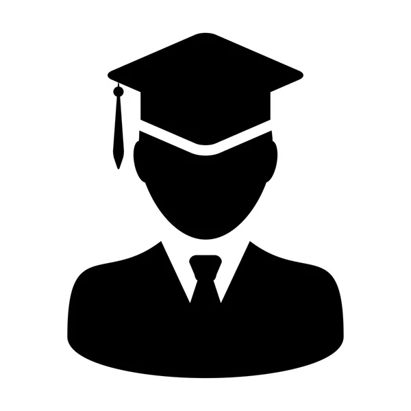 Икона студента - Выпускник, Академик, Образование, Векторная икона — стоковый вектор