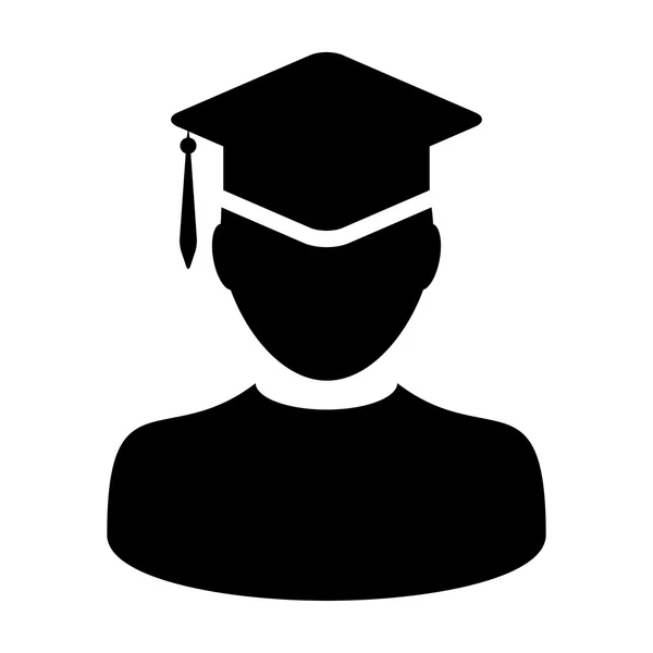 Icono Estudiantil - Graduado, Académico, Educación, Icono de Vector de Grado — Vector de stock