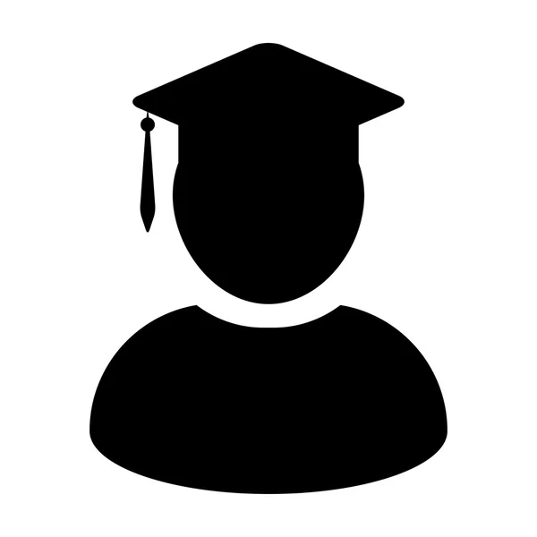 Student icon - Absolvent, Akademiker, Ausbildung, Diplom-Vektorsymbol — Stockvektor