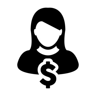 Kullanıcı simgesi - dolar, iş, para vektör