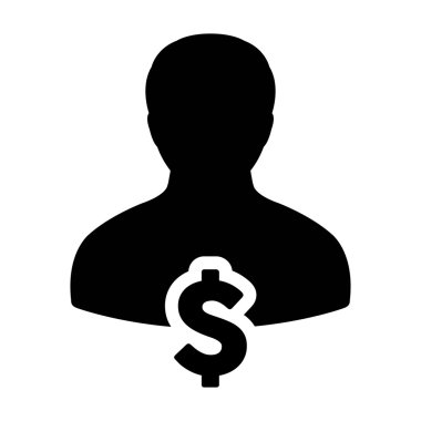 Kullanıcı simgesi - dolar, iş, para vektör