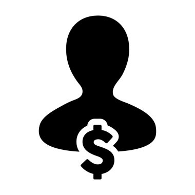 Kullanıcı simgesi - dolar, iş, para vektör