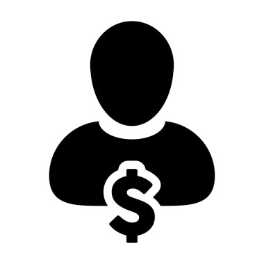 Kullanıcı simgesi - dolar, iş, para vektör