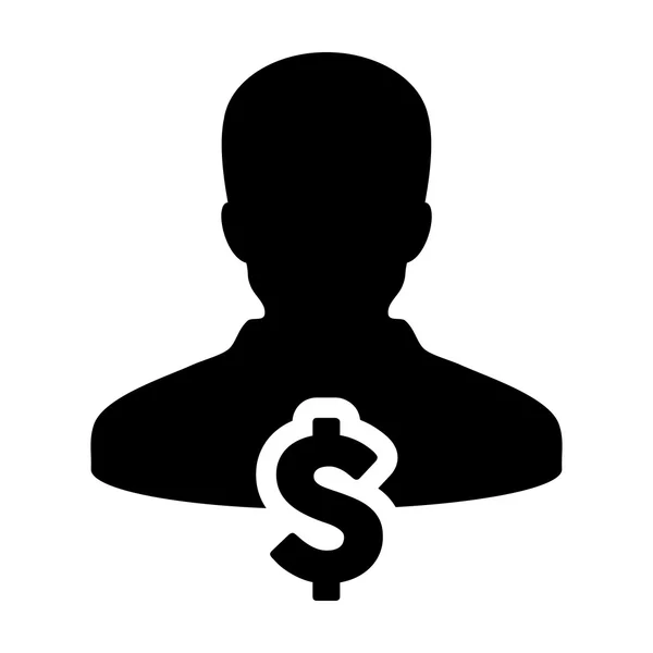 Ícone do usuário - Dólar, Negócios, Vetor de dinheiro — Vetor de Stock