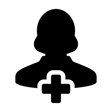 Kullanıcı simgesi - kadın, hesap, yeni, profil glif vektör çizim Ekle