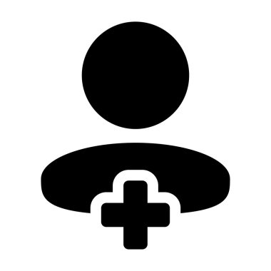 Kullanıcı simgesi - adam, hesap, yeni, profil glif vektör çizim Ekle