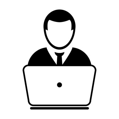 Kullanıcı simgesi - dizüstü, bilgisayar, aygıt, alt simge vektör çizim