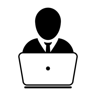 Kullanıcı simgesi - dizüstü, bilgisayar, aygıt, alt simge vektör çizim