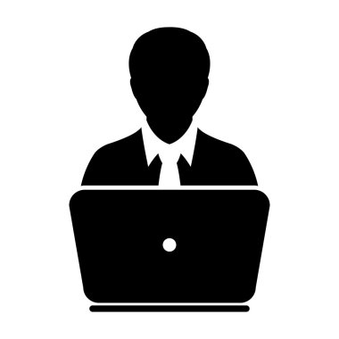 Kullanıcı simgesi - dizüstü, bilgisayar, aygıt, alt simge vektör çizim