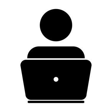 Kullanıcı simgesi - dizüstü, bilgisayar, aygıt, alt simge vektör çizim