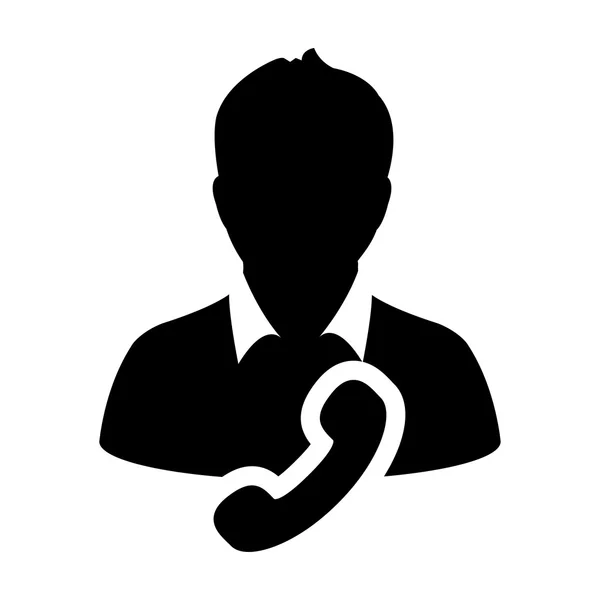 Ícone do usuário - Telefone, Contato, Suporte Glyph Vector ilustração —  Vetores de Stock