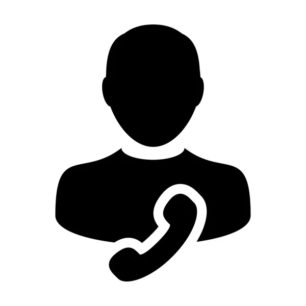 Ícone do usuário - Telefone, Contato, Suporte Glyph Vector ilustração —  Vetores de Stock