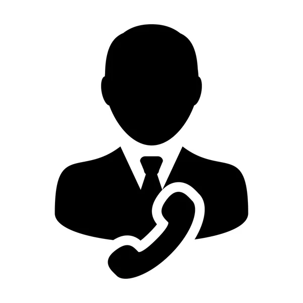 Ícone do usuário - Telefone, Contato, Suporte Glyph Vector ilustração —  Vetores de Stock