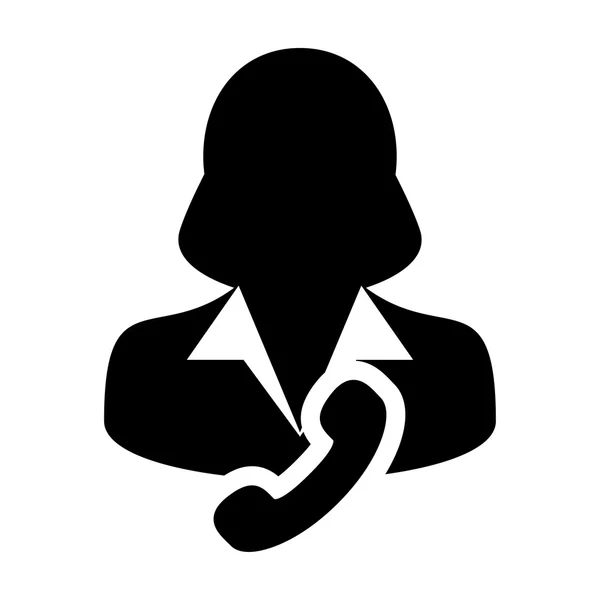 Gebruiker pictogram - telefoon, Contact, ondersteuning Glyph Vector Illustratie — Stockvector