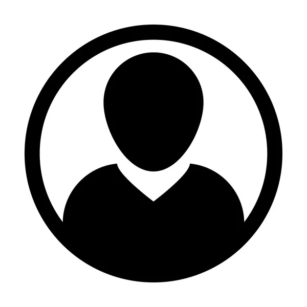 Icône utilisateur Vecteur Homme Symbole Profil Cercle Avatar Connexion Plat Couleur Glyphe Pictogramme illustration — Image vectorielle