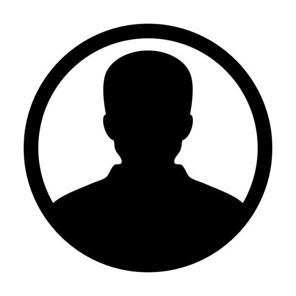 Icône utilisateur Vecteur Homme Symbole Profil Cercle Avatar Connexion Plat Couleur Glyphe Pictogramme illustration — Image vectorielle