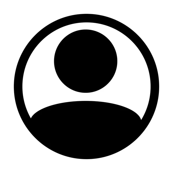 Символ иконки Вектор Мужчины Символ Профиль круга Аватар Знак плоского цвета Иллюстрация Glyph Pictogram — стоковый вектор