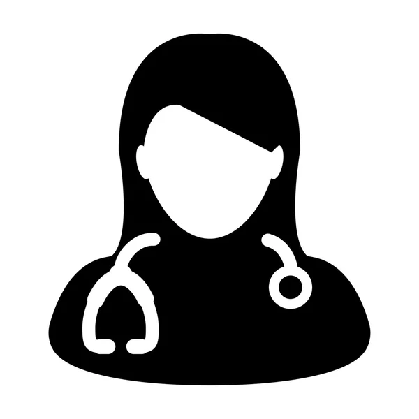 Woman Doctor, Physician, Medical, Healthcare, Surgeon Icon — Stock Vector