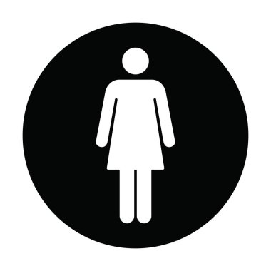 Kabartma resim çiziminde kadın sembolü olan banyo işareti vektörü