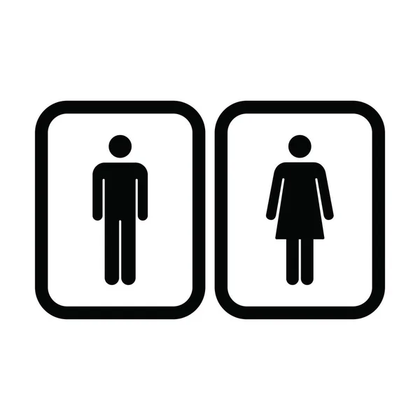 Mann Und Frau Symbolisieren Symbolvektor Für Toilettenschild Einer Glyphen Piktogramm — Stockvektor