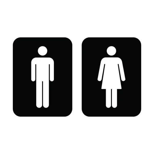 Toilettenzeichenvektor Mit Mann Frau Symbol Einer Glyphen Piktogramm Illustration — Stockvektor
