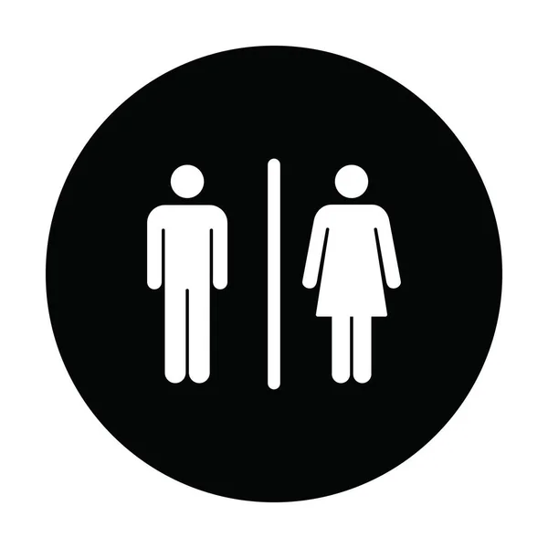 Signo Baño Vector Con Hombre Mujer Símbolo Una Ilustración Pictograma — Vector de stock