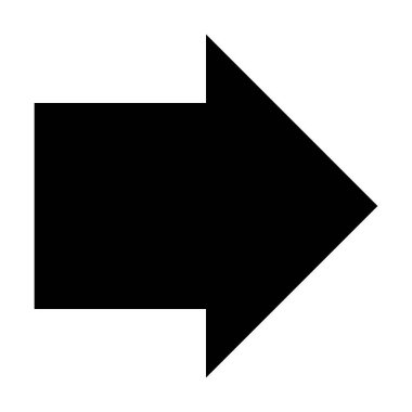 Web için sağ ok sembolü vektörü ve siyah düz renkli resimli uygulama