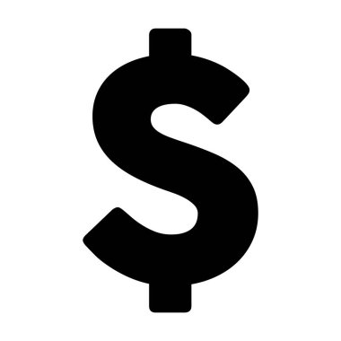 Varlık ve cüzdan için dijital işlemler için düz renkli bir resim çiziminde dijital dolar simgesi vektör para birimi sembolü